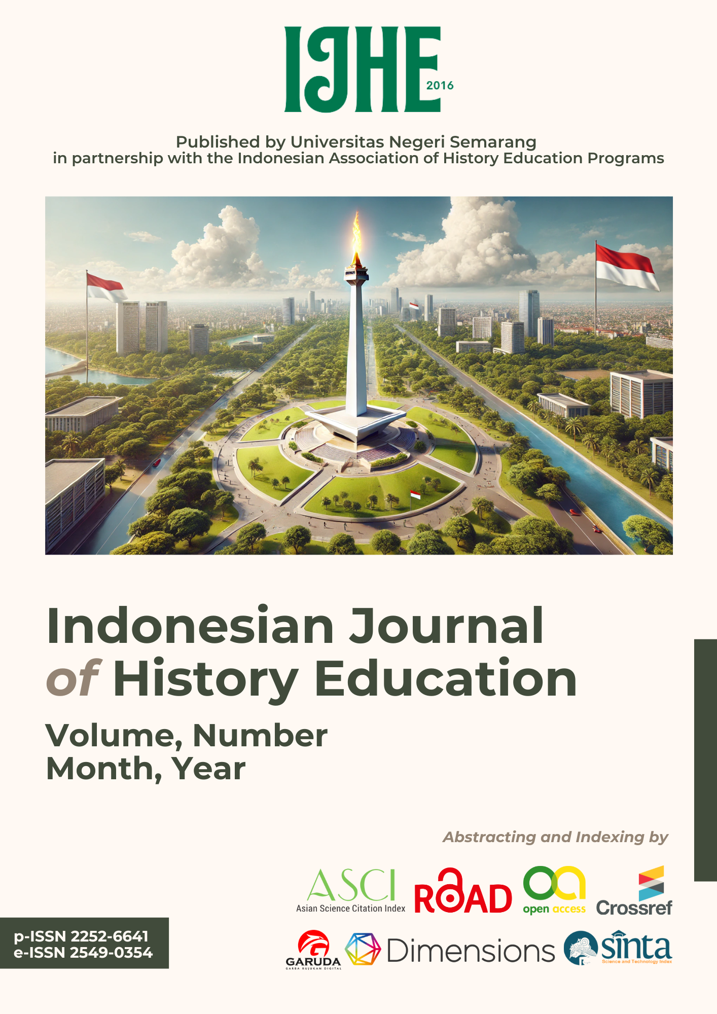 Cover of Indonesian Journal of History Education